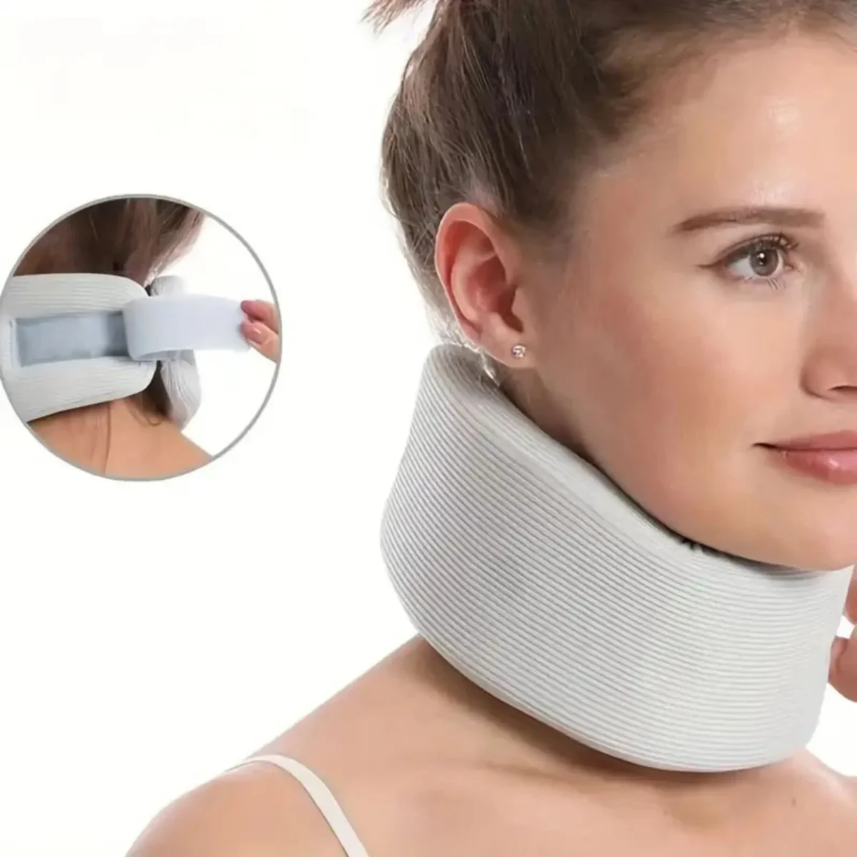 Neck Brace Neck Support Adjustable Neck Support Cervical Sponge Neck Protector for Sleep Neck Brace Breathable Neck Support - Image 2