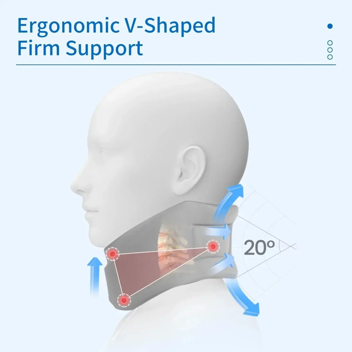 Neck Brace Neck Support Adjustable Neck Support Cervical Sponge Neck Protector for Sleep Neck Brace Breathable Neck Support - Image 5