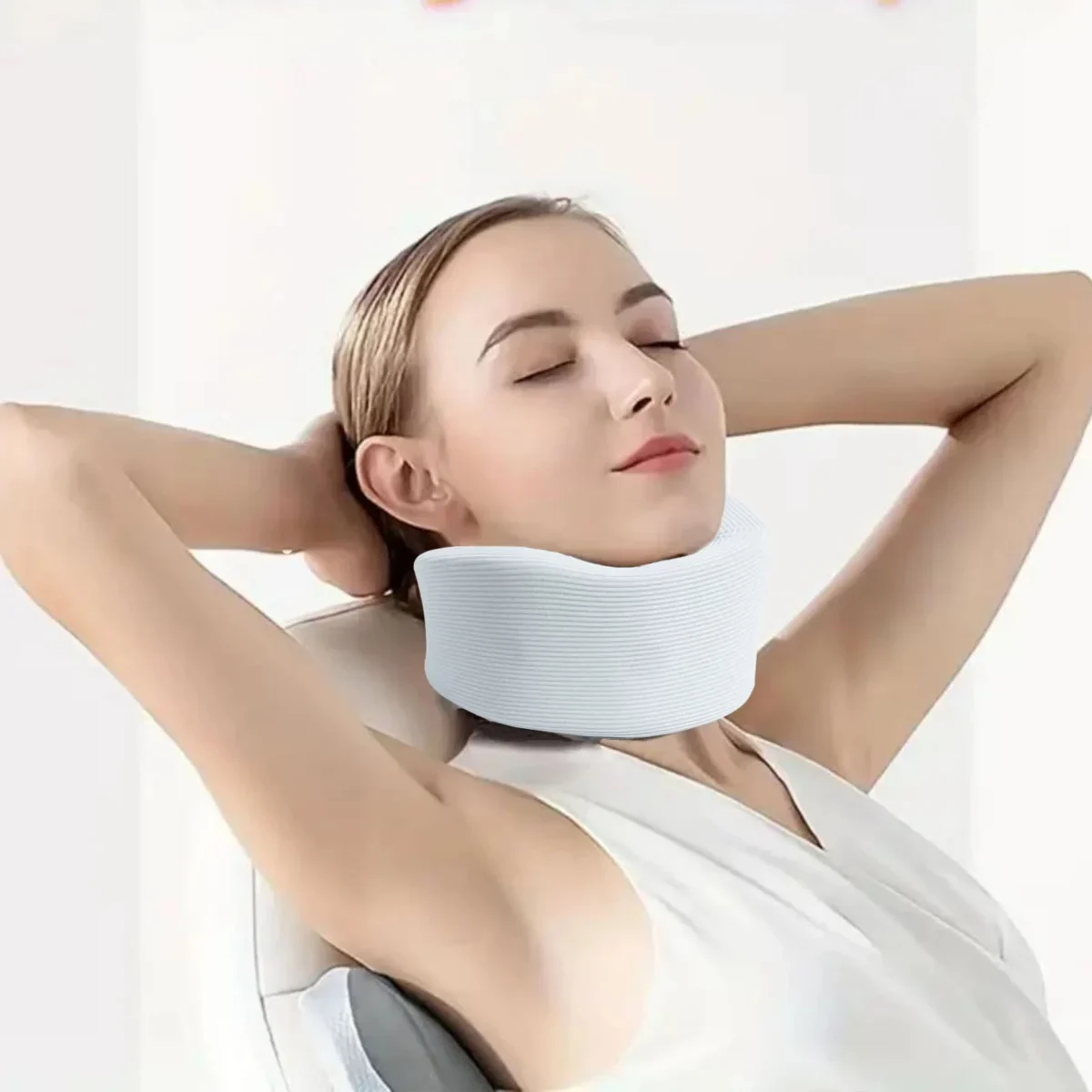 Neck Brace Neck Support Adjustable Neck Support Cervical Sponge Neck Protector for Sleep Neck Brace Breathable Neck Support