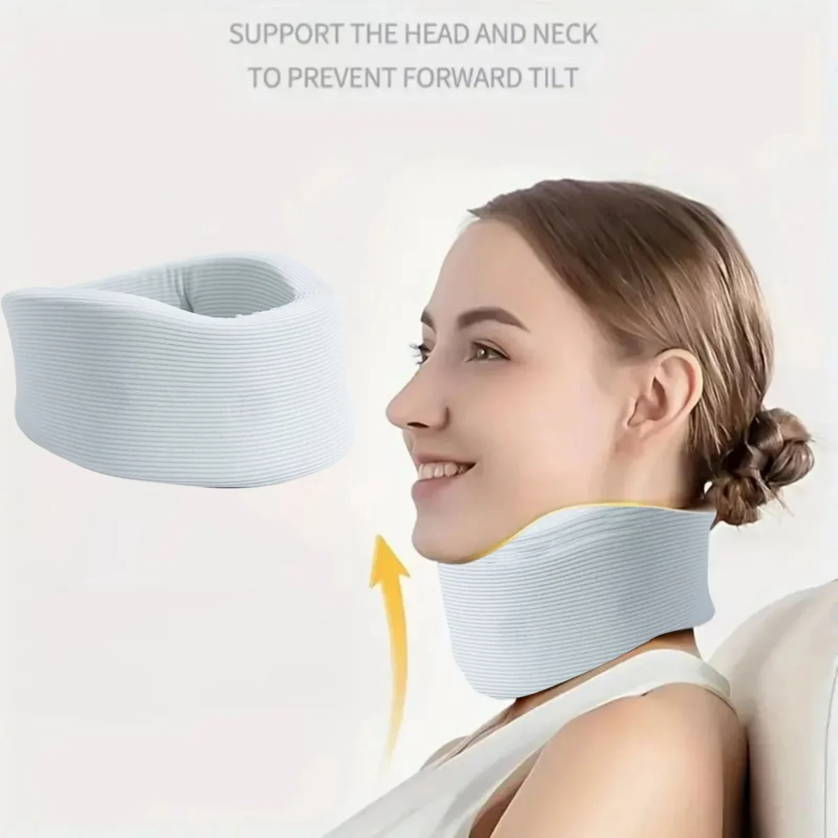 Neck Brace Neck Support Adjustable Neck Support Cervical Sponge Neck Protector for Sleep Neck Brace Breathable Neck Support - Image 4
