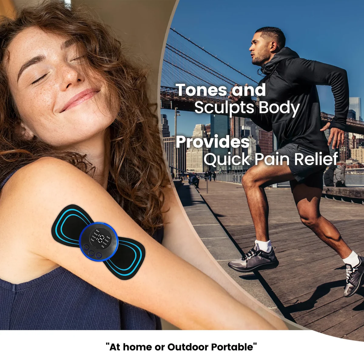 Mini Muscle Body Massager 19 Speed 8 Modes for Pain Relief for Full Body and Relaxation of Arm, Leg Shoulder, Waist - Image 2