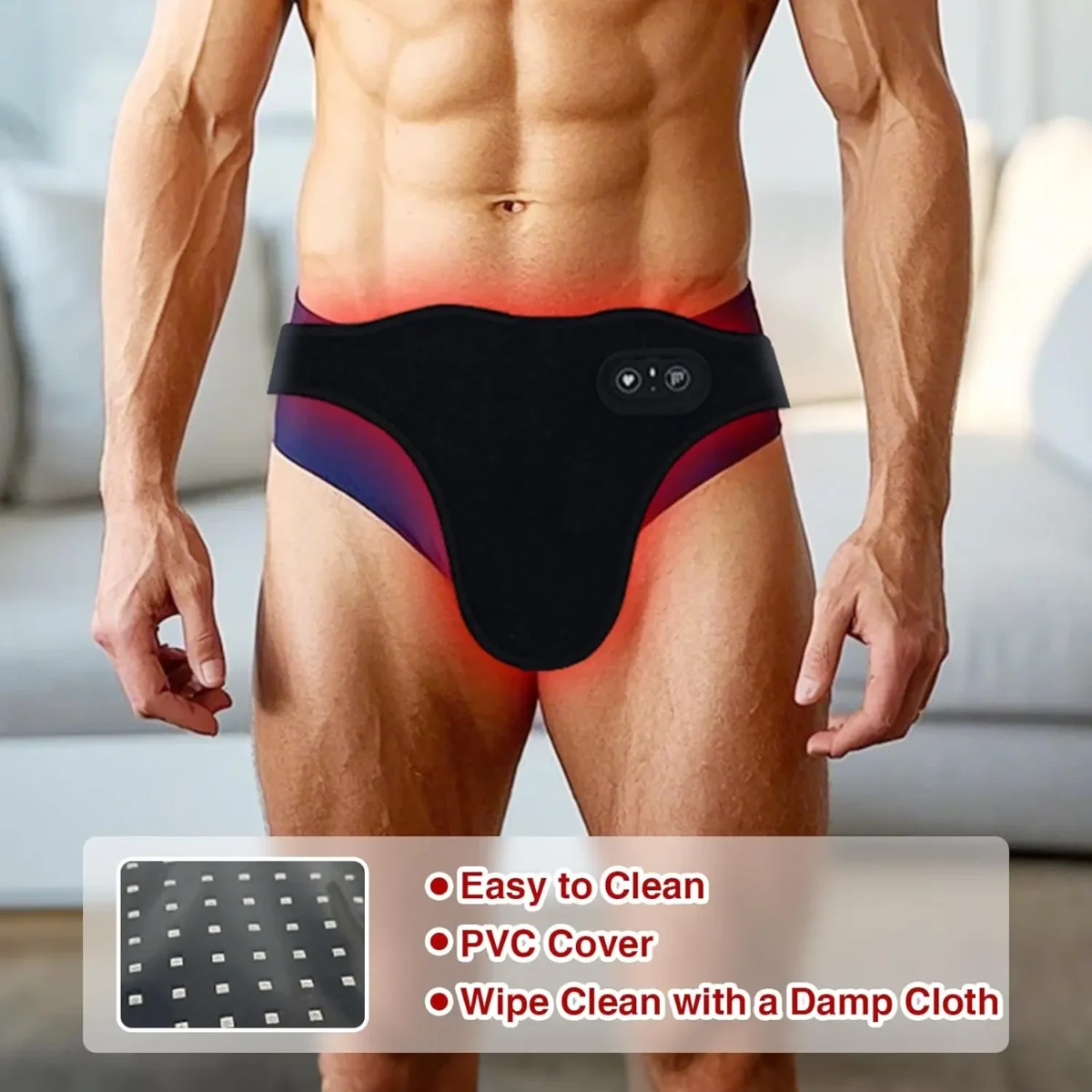 Red Light Therapy for Male Wellness,Rechargeable Wireless 660&850nm Near Infrared Light Therapy Pad for Prostate Therapy for Men - Image 2